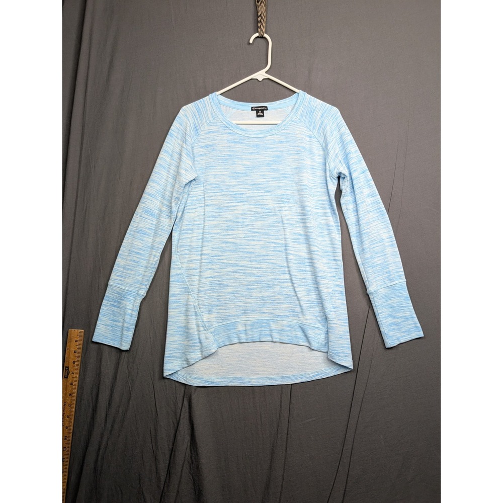 Champion Elite Womens Space Dye Pullover‎ Sweatshirt Blue White Size M
